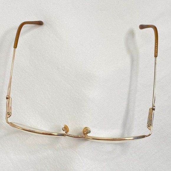 Jessica McClintock JMC 188 Eyeglasses Frame Gold Tone Wire Half Rim Monogram - Picture 5 of 10
